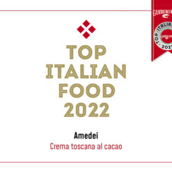 Amedei Chocolate is awarded by the GAMBERO ROSSO publishing house for their AMEDEI COCOA SPREAD CREAM among the TOP ITALIAN FOOD 2022. Amedei’s Tuscan cocoa cream, a milk free version of the spreadable gianduja, is made up of half Piedmont hazelnuts. Half cocoa paste, powder, and cane sugar. To the eye, it is compact, even, and smooth. Its fragrance is highly appetising, with a fine, signature hint of hazelnut emerging. In the mouth its consistency proves dense. Its sweetness balanced. Amedei oversees the entire cocoa supply chain, every step of the way. From selecting the beans on the plantation processing. The result is a wide range of products, starting with their ‘napolitains’, dozens of different products centred on cocoa. Then there are their excellent dark chocolate bars, pralines, drops, spreads, and exquisite boxes.