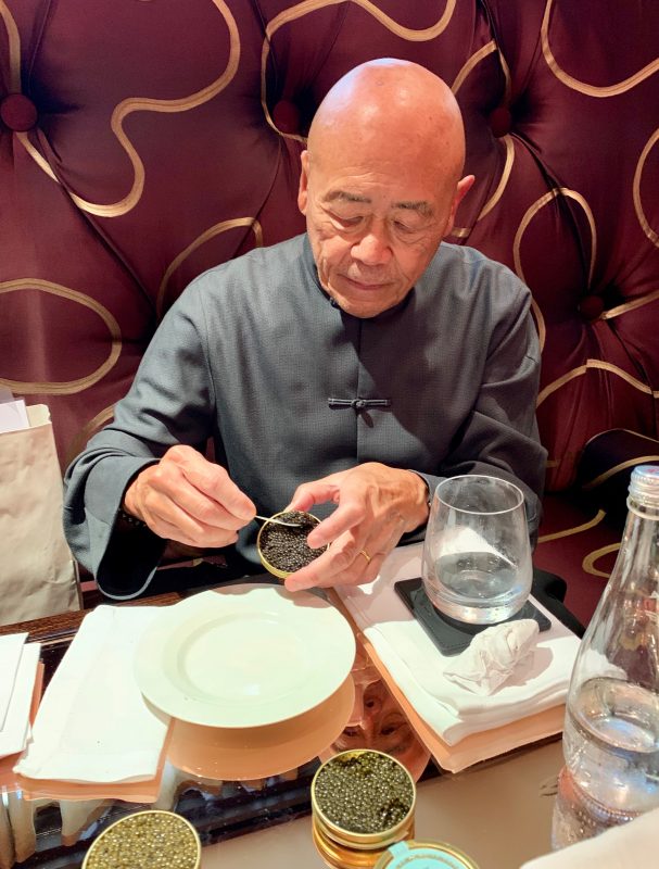 Chef Ken Hom OBE has a King's Caviar tasting Experience