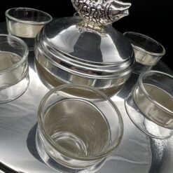 Caviar Bowl with Glass Bowl & 6 Shot Glasses