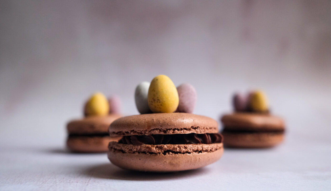 Chocolate Macaron Easter Nest Recipe